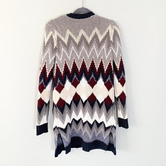 American Eagle thick heavy knit long lines tunic duster long sleeve open sweater - Picture 4 of 7